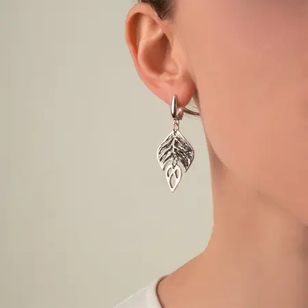 Серьги из серебра «Листочки»