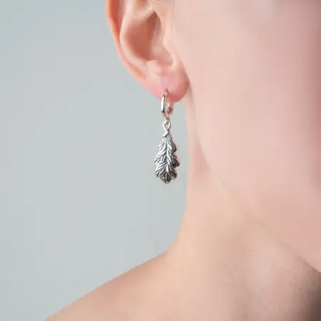 Серебряные серьги «Желуди»