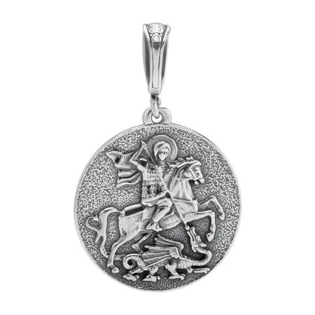 Серебряная подвеска «Георгий Победоносец»