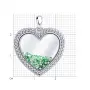 Серебряная подвеска с лейкосапфирами и фианитами «Сердце»