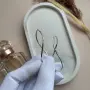 Серебряные серьги конго «Восьмерка» 5 см
