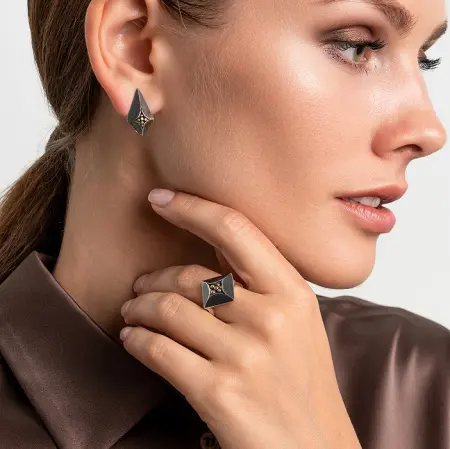 Серебряные серьги «Звезда»