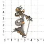 Серебряная брошь «Лиса Алиса»