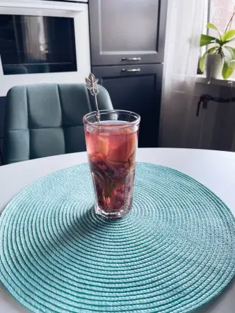 Серебряная ложка для напитков «Виноград»