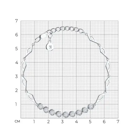 Браслет из серебра с фианитами