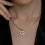 Подвеска из серебра с фианитами «Сердце»