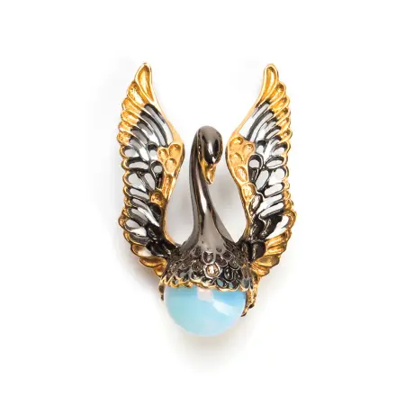 Серебряная подвеска «Лебедь»