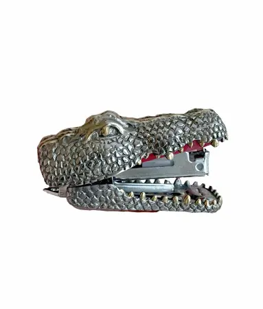 Сувенир степлер «Крокодил» из серебра