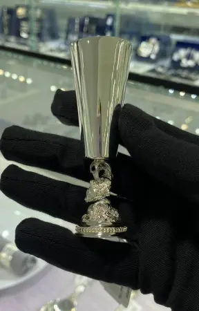 Серебряная рюмка «Золотая рыбка»