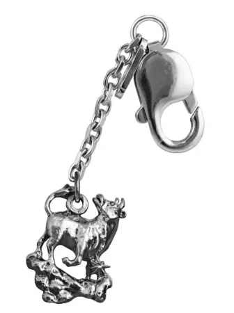 Серебряный брелок для ключей «Зодиак Телец»