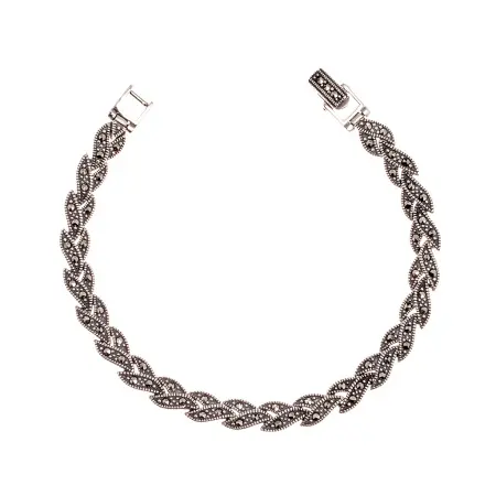 Серебряный браслет с марказитами