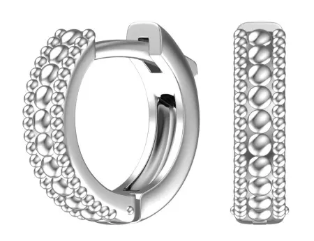 Серебряные серьги-кольца