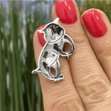 Серебряный кулон «Кот Баюн»