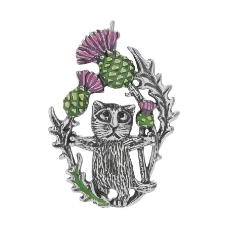 Серебряная брошь «А вот и я!»