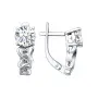 Серьги из серебра с фианитом