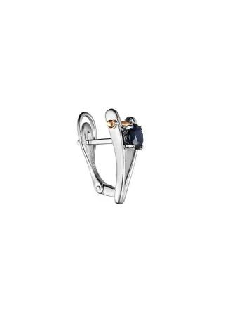 Серьги из серебра с натуральным сапфиром