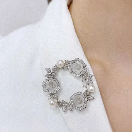 Брошь из серебра «Роза»