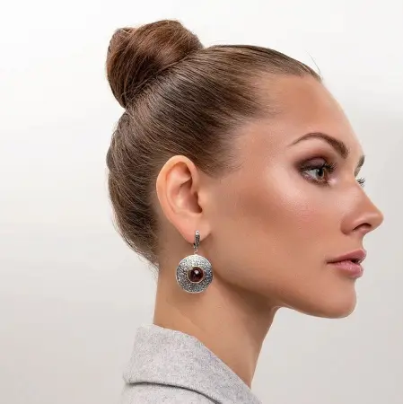 Серебряные серьги «Арабеска»