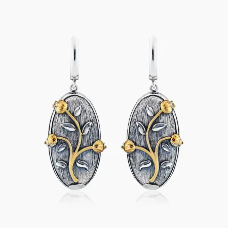 Серьги из серебра без вставок