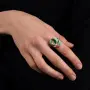 Кольцо из серебра с эмалью «Цветок»