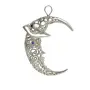 Серебряная елочная игрушка «Месяц»