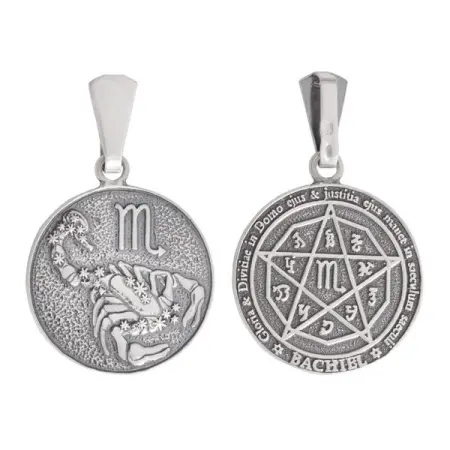 Серебряный кулон «Знак зодиака Скорпион»