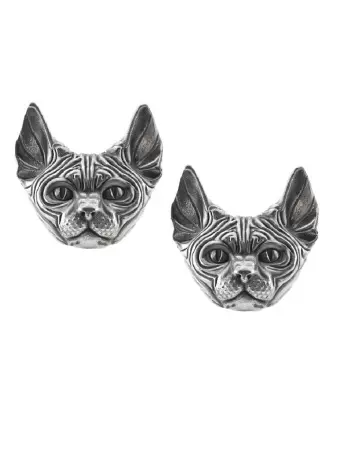 Серебряные серьги «Коты»