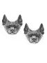 Серебряные серьги «Коты»