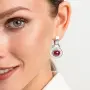 Серебряные серьги «Гранатовый Взор»