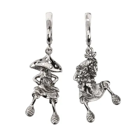 Серебряные серьги «Дискотека»