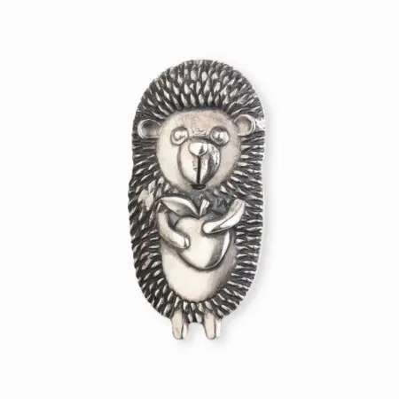 Серебряная брошь «Ежик»