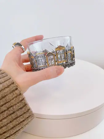 Креманка «Родные окна» серебро и хрусталь