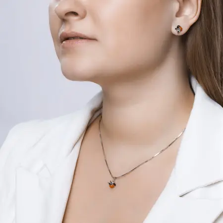 Серебряная подвеска «Снегирь»