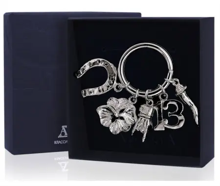 Серебряный брелок для ключей «На удачу»