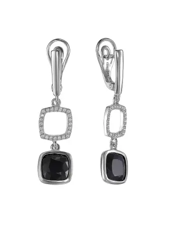 Серебряные серьги с сапфиром «Гранд»