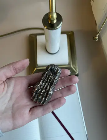 Сувенир степлер «Крокодил» из серебра