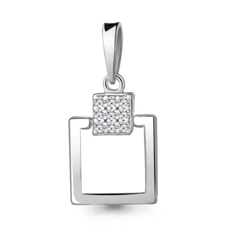 Подвеска из серебра с фианитами