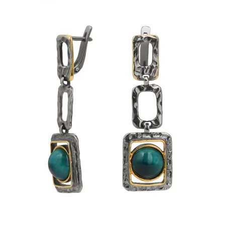 Серьги серебряные с халцедоном