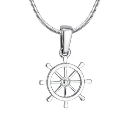 Подвеска из серебра «Штурвал»