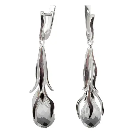 Серьги из серебра «Ар-нуво весна»