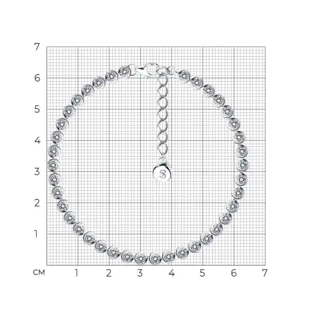 Серебряный браслет с фианитами