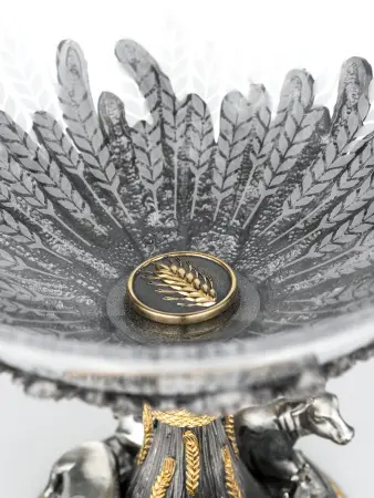 Серебряная конфетница «Урожай»