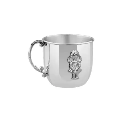 Серебряный набор «Девочка» кружка и ложка