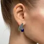 Серебряные серьги с лазуритом