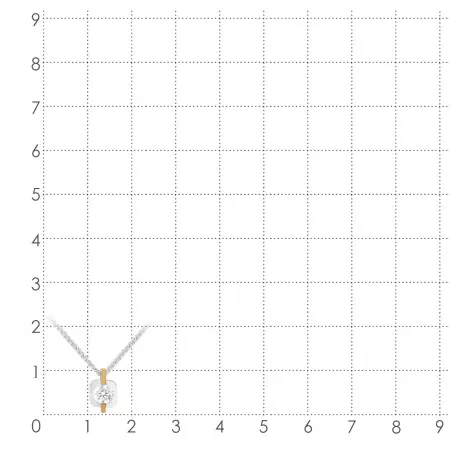 Серебряное колье с муассанитом