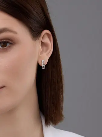 Серьги из серебра с бриллиантами