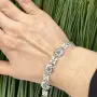 Серебряный браслет «Цветочки»