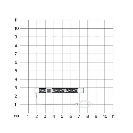 Серебряный зажим для галстука с греческим узором Sokolov