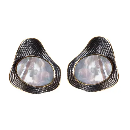 Серебряные серьги с позолотой