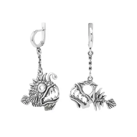 Серьги из серебра «Добазарилась»